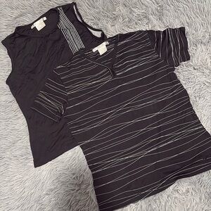 Nike Black and White Short Sleeve Tee